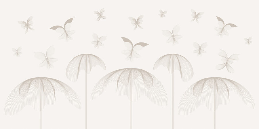 Papel de parede Borboletas a voar, borboletas e flores - Image 9