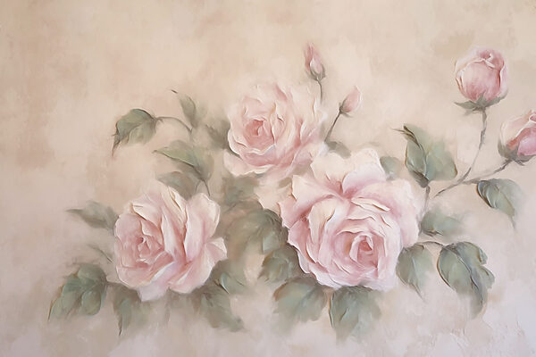 Pintura de rosas cor-de-rosa Pintura de rosas cor-de-rosa
