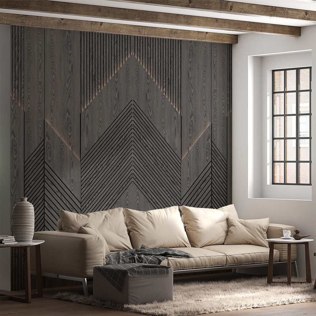 Geometric patterns in dark wood Geometric patterns in dark wood