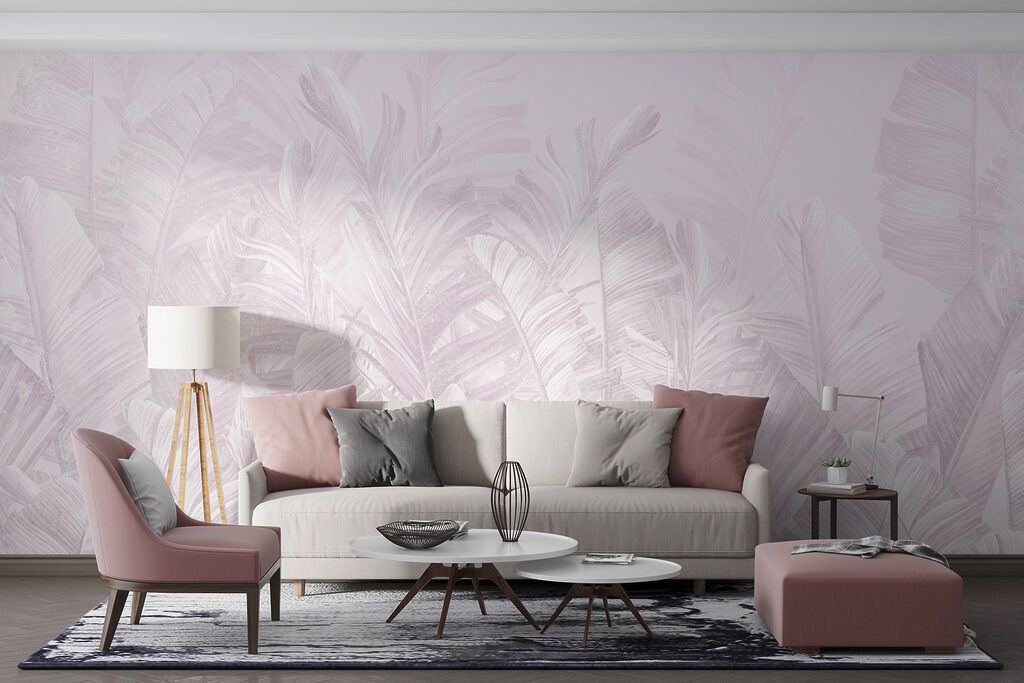 Soft pastel leaves in gentle arrangement Soft pastel leaves in gentle arrangement