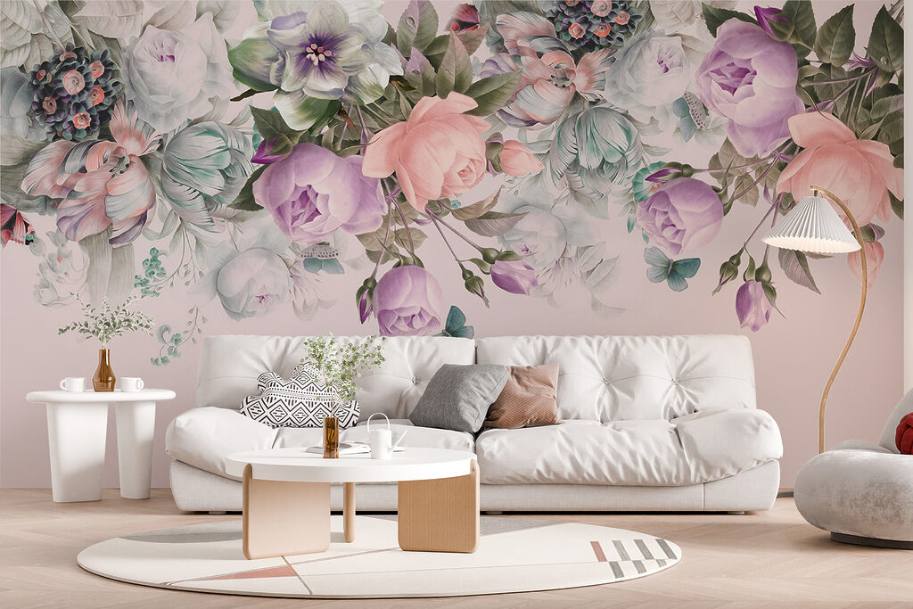 Delicate blooms on soft pink backdrop Delicate blooms on soft pink backdrop