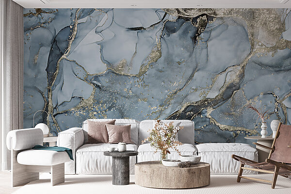 Ethereal blue abstract artistry