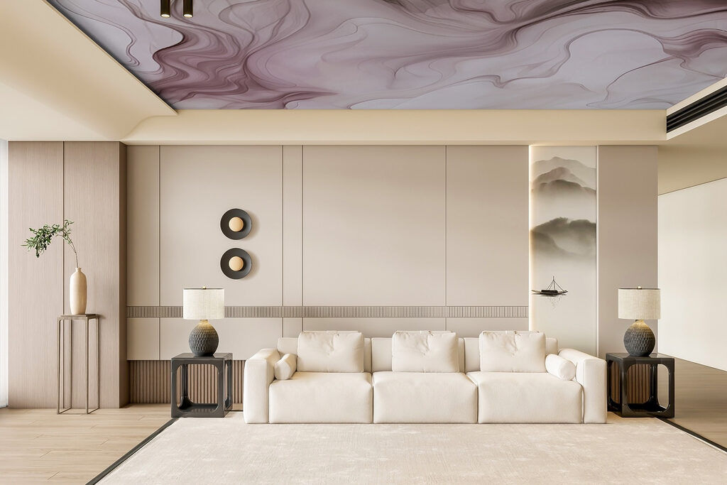 A close up of a pink and white smoke