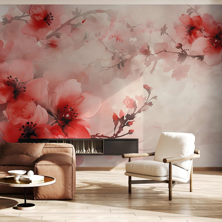 Flores delicadas em tons suaves.