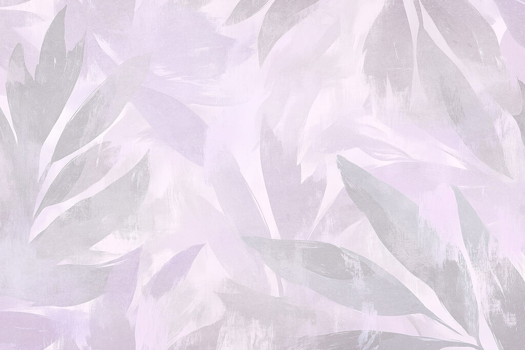 Fundo branco e roxo com folhas Fundo branco e roxo com folhas