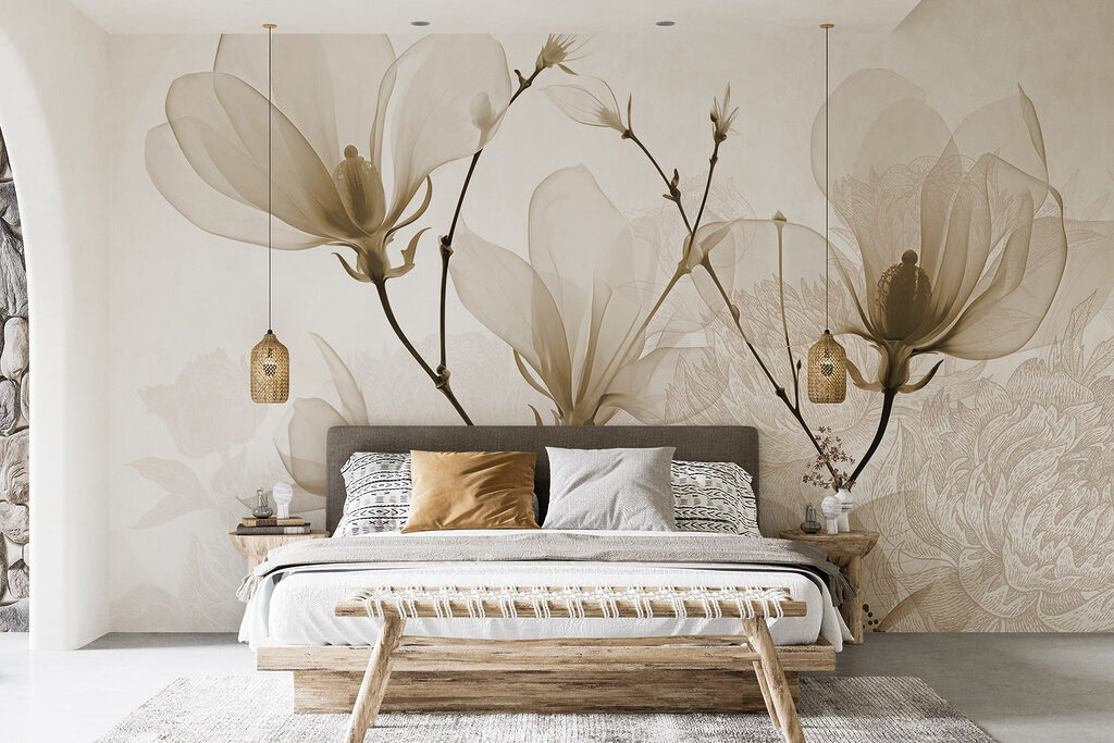 Delicate blooms in soft hues