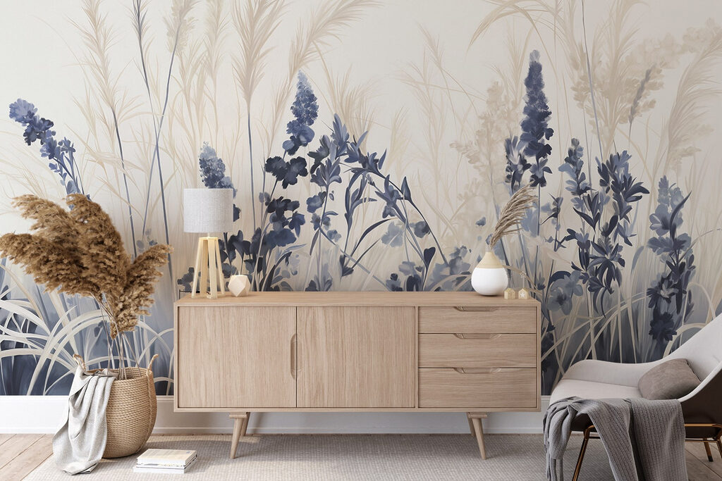 Painting of flowers and grass Painting of flowers and grass