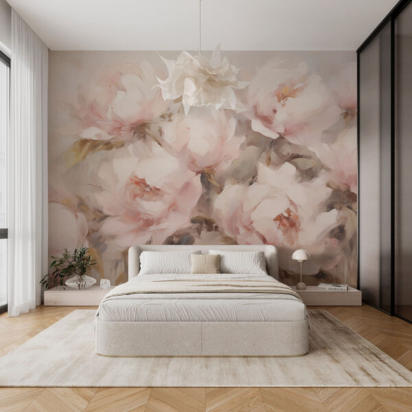 Pintura de flores sobre um fundo branco Pintura de flores sobre um fundo branco
