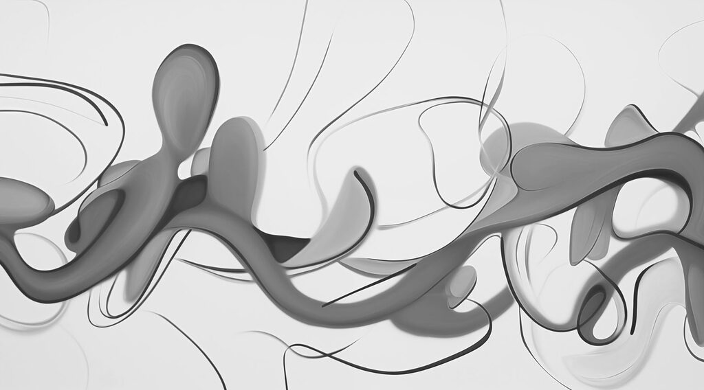 Imagem a preto e branco de um desenho em espiral Imagem a preto e branco de um desenho em espiral