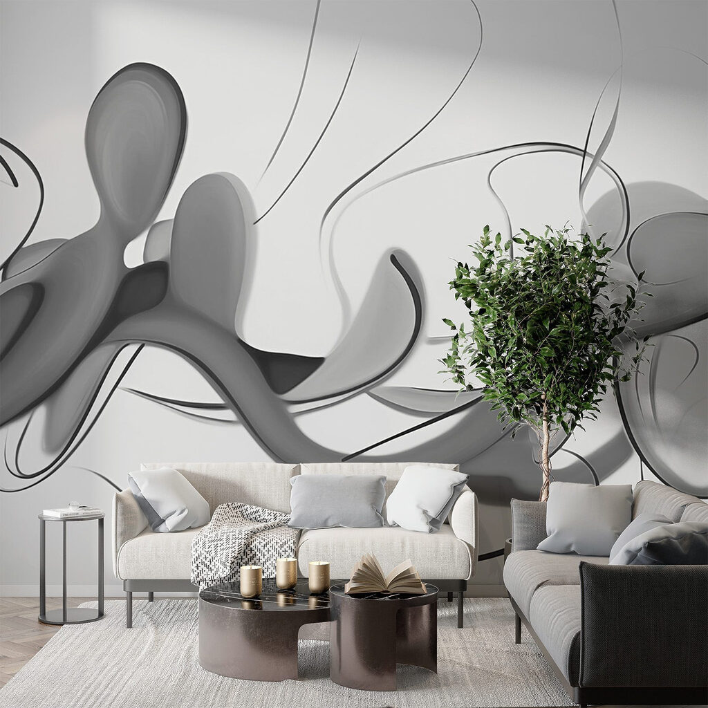 Black and white image of a swirly design Black and white image of a swirly design