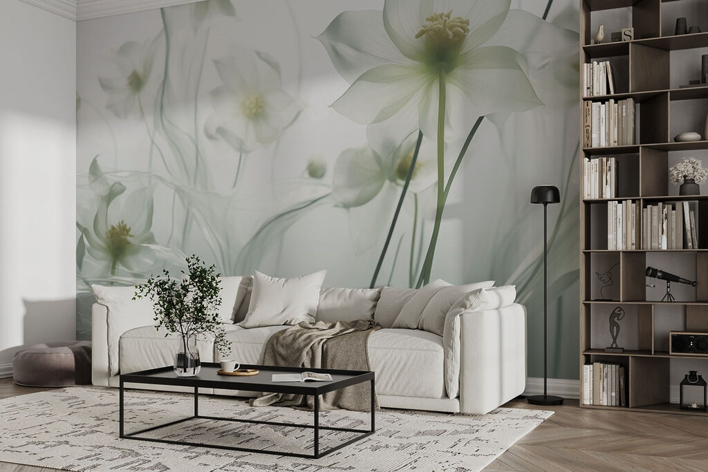 White flowers with long stems and stems