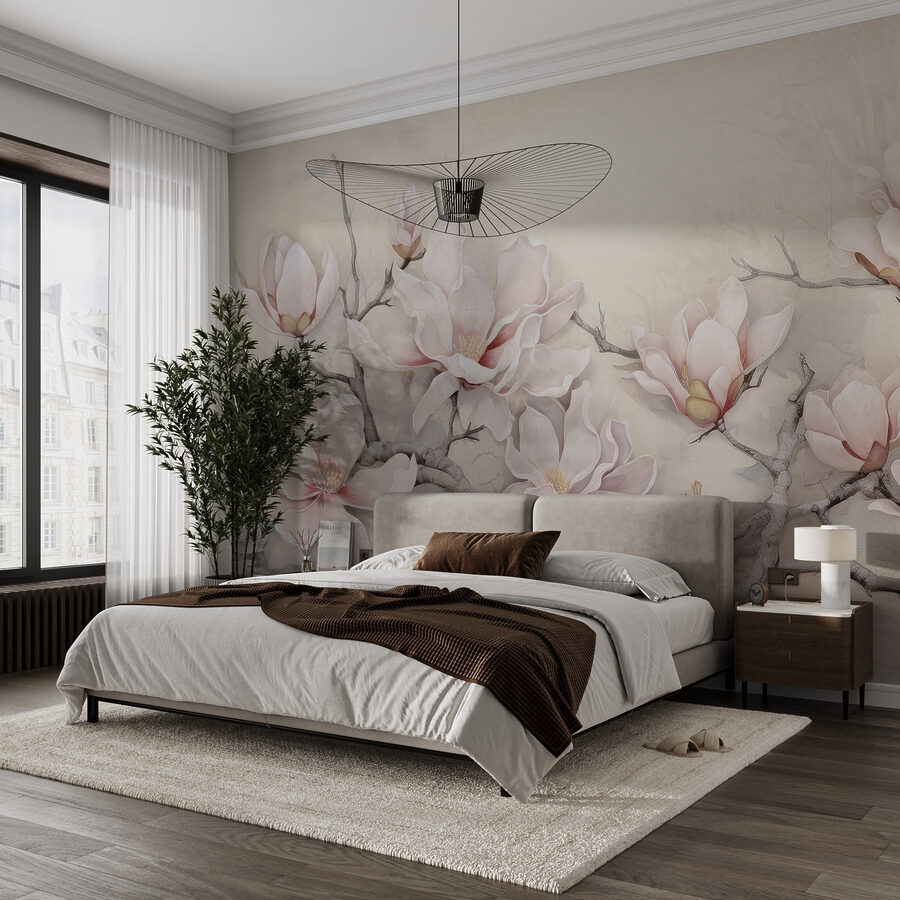 Pintura de flores num ramo