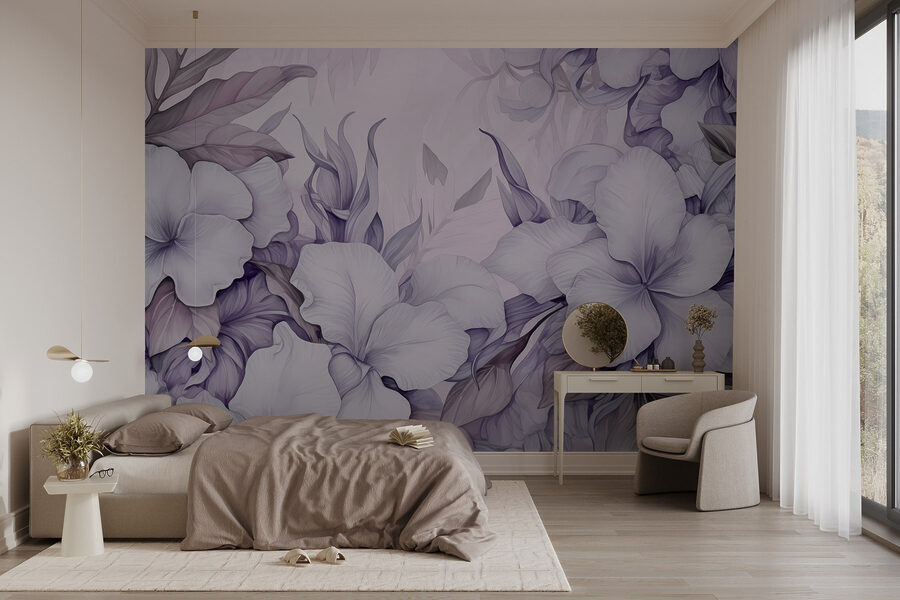 Flores delicadas em tons pastel suaves.