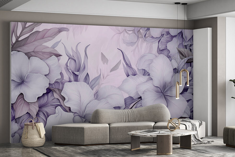 Flores delicadas em tons pastel suaves.
