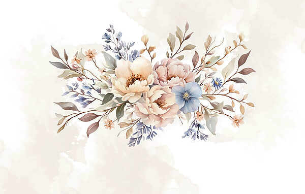 Bouquet de flores sobre um fundo branco Bouquet de flores sobre um fundo branco
