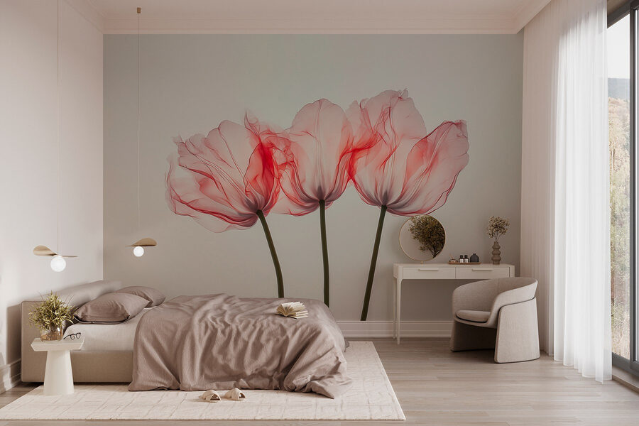 Grupo de flores cor-de-rosa
