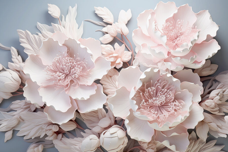 Grupo de flores brancas