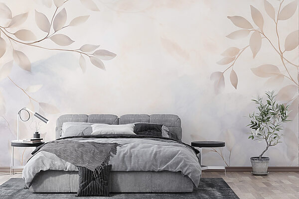 Folhas brancas e cinzentas sobre um fundo branco Folhas brancas e cinzentas sobre um fundo branco