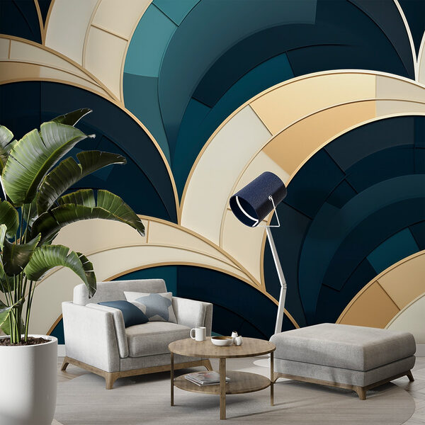Curvas abstractas em cores tranquilas Curvas abstractas em cores tranquilas