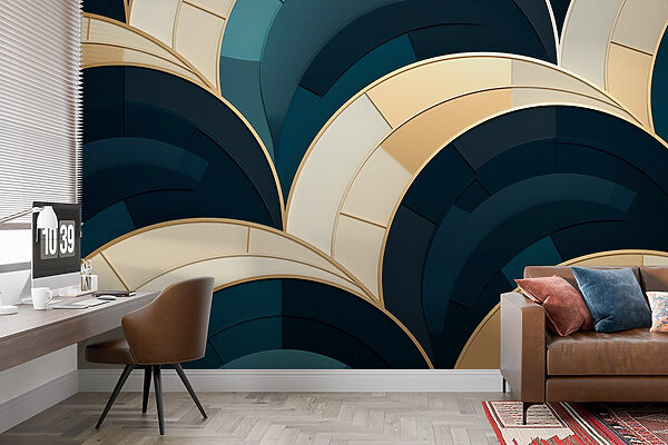 Curvas abstractas em cores tranquilas Curvas abstractas em cores tranquilas