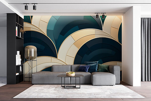 Curvas abstractas em cores tranquilas Curvas abstractas em cores tranquilas