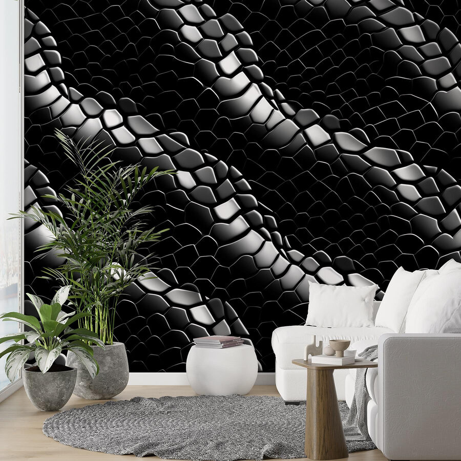 Padrão abstrato dinâmico em tons escuros