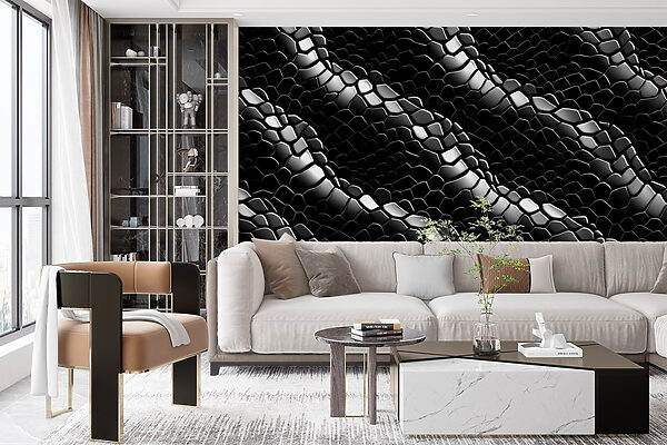 Dynamic abstract pattern in dark hues