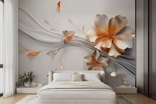 Design floral elegante com pormenores fluidos Design floral elegante com pormenores fluidos