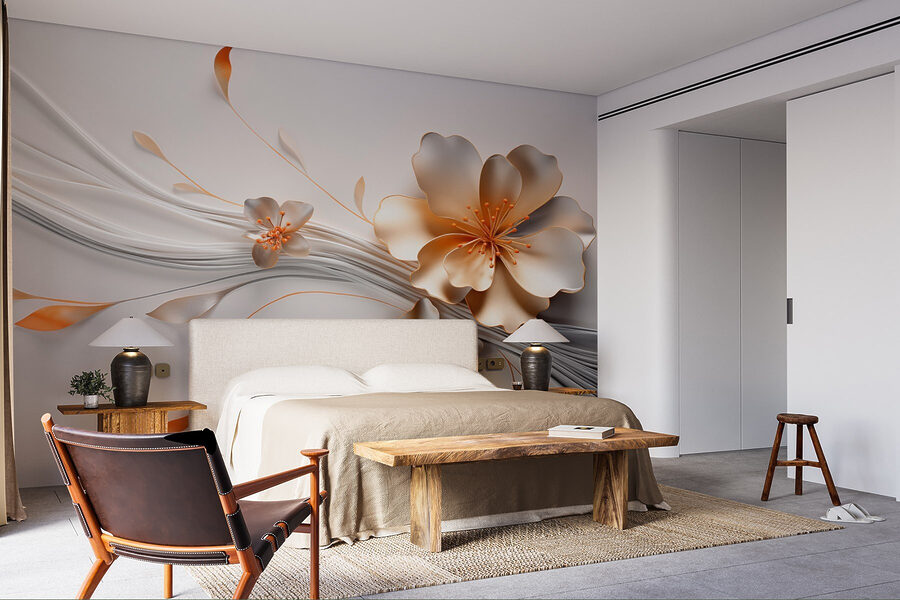 Design floral elegante com pormenores fluidos