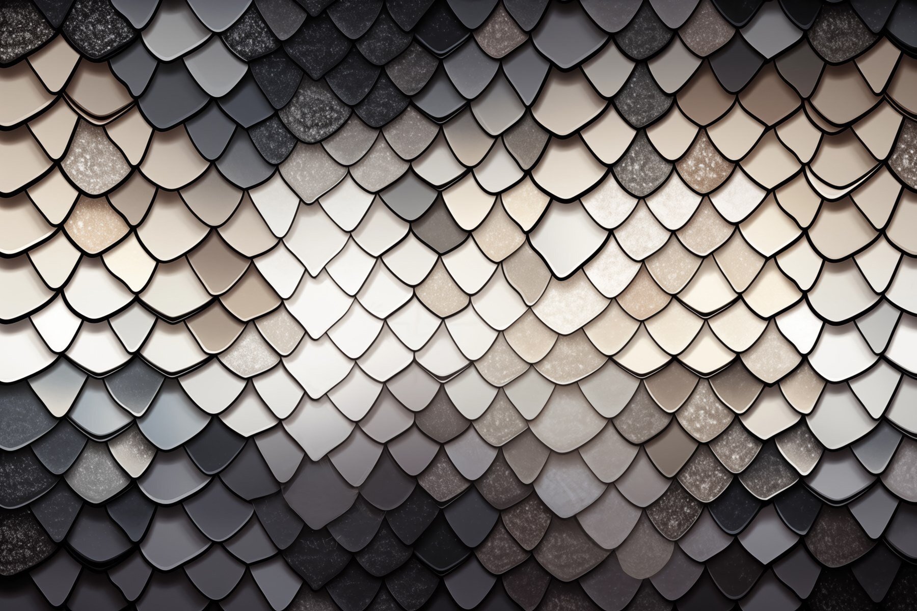 Textured scales in muted color palette