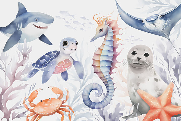 Grupo de animais marinhos Grupo de animais marinhos