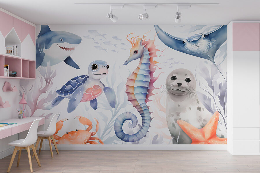 Grupo de animais marinhos