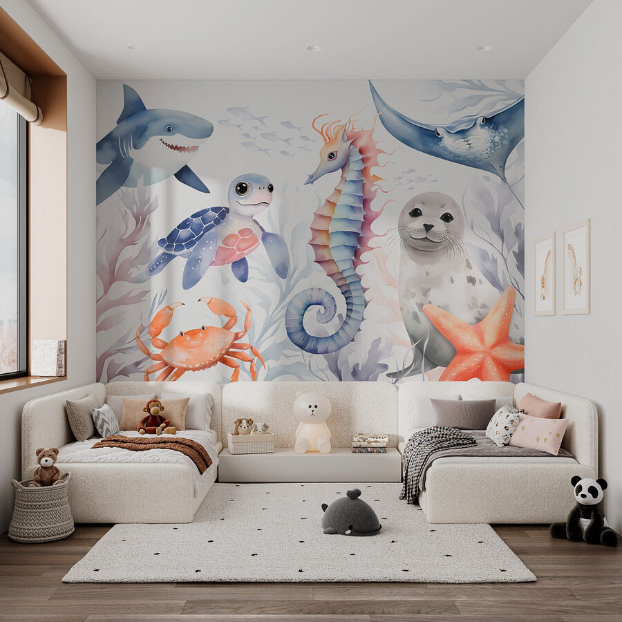 Grupo de animais marinhos