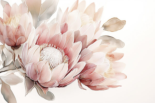 Flores delicadas em tons pastel suaves Flores delicadas em tons pastel suaves