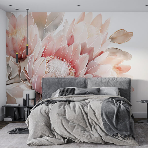 Flores delicadas em tons pastel suaves Flores delicadas em tons pastel suaves