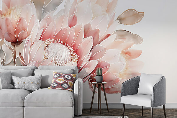 Flores delicadas em tons pastel suaves Flores delicadas em tons pastel suaves