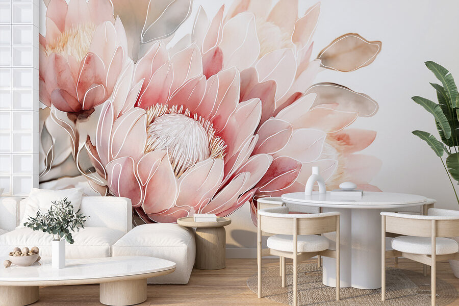 Flores delicadas em tons pastel suaves Flores delicadas em tons pastel suaves