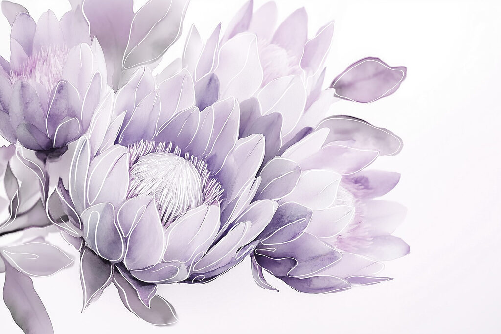 Flores delicadas em tons suaves Flores delicadas em tons suaves