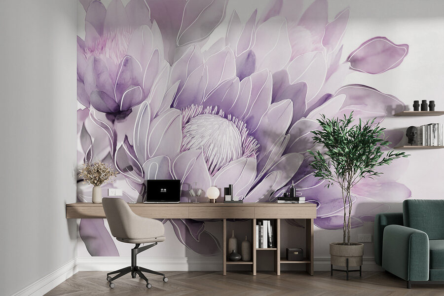 Flores delicadas em tons suaves