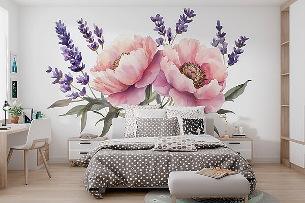 Aguarela de flores e folhas Aguarela de flores e folhas