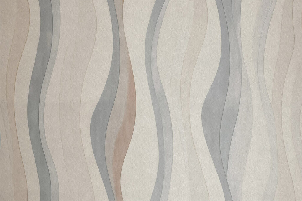 White and grey wallpaper with wavy lines