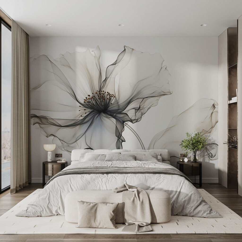 Flower made out of transparent material