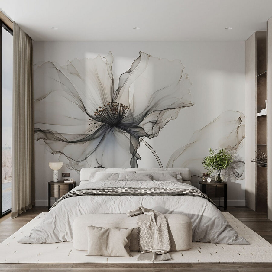 Flor em material transparente