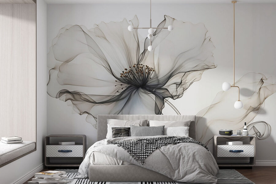 Flor em material transparente