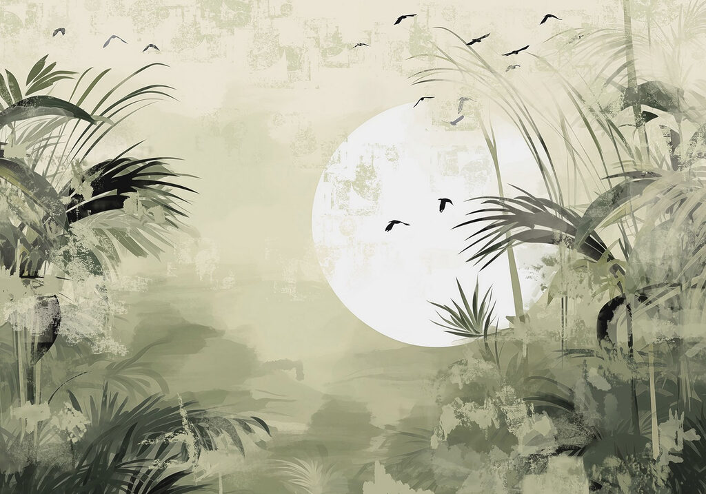 Pintura de uma floresta tropical Pintura de uma floresta tropical