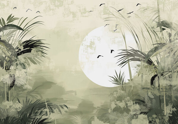 Pintura de uma floresta tropical Pintura de uma floresta tropical