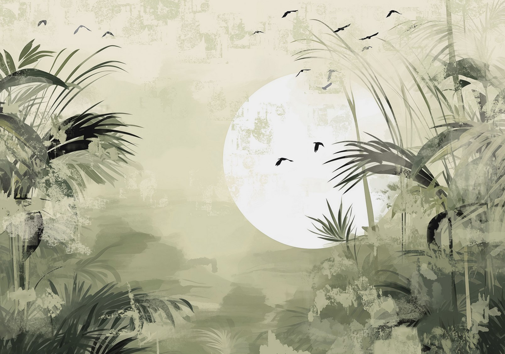 Painting of a tropical forest Painting of a tropical forest