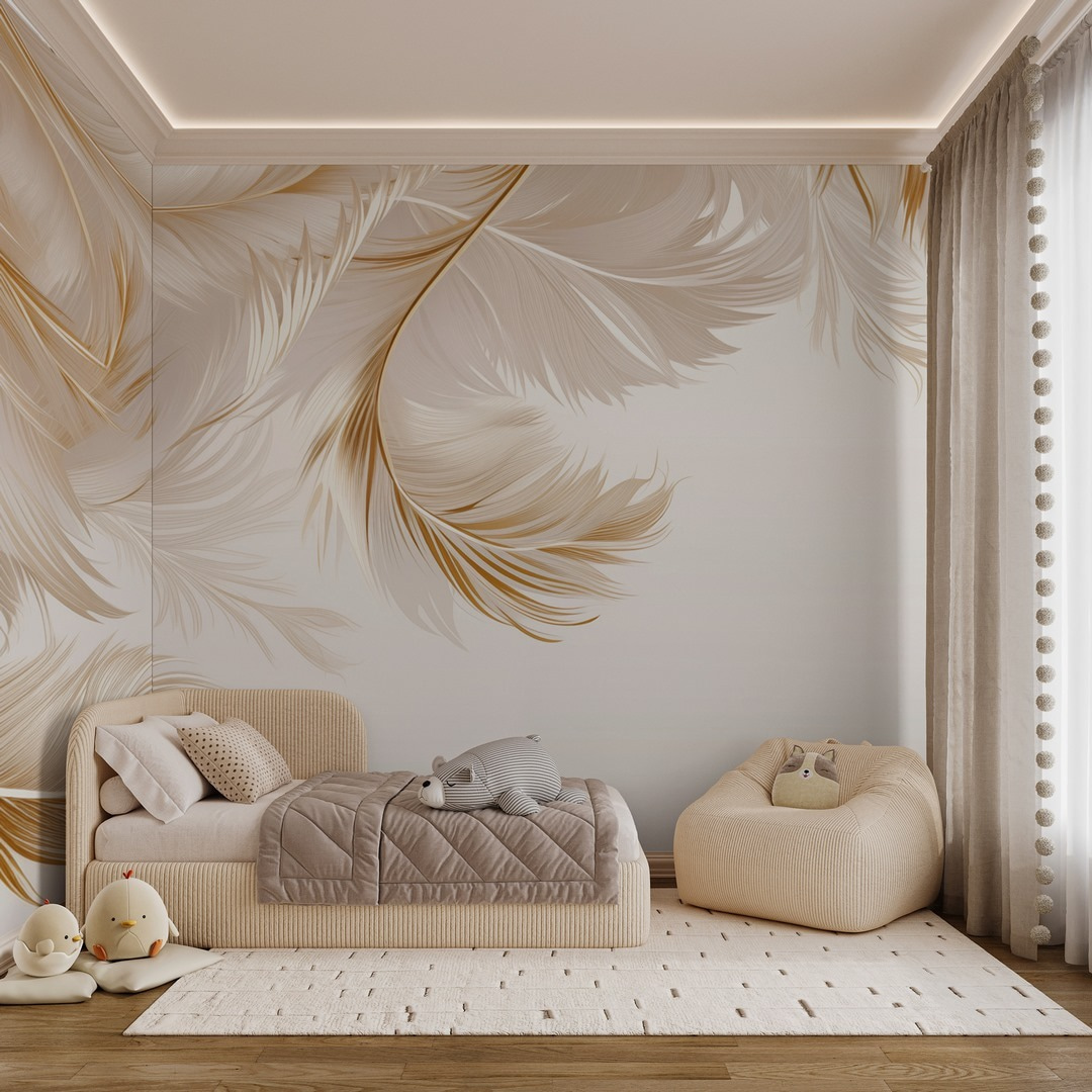 Elegant feathers in soft hues Elegant feathers in soft hues