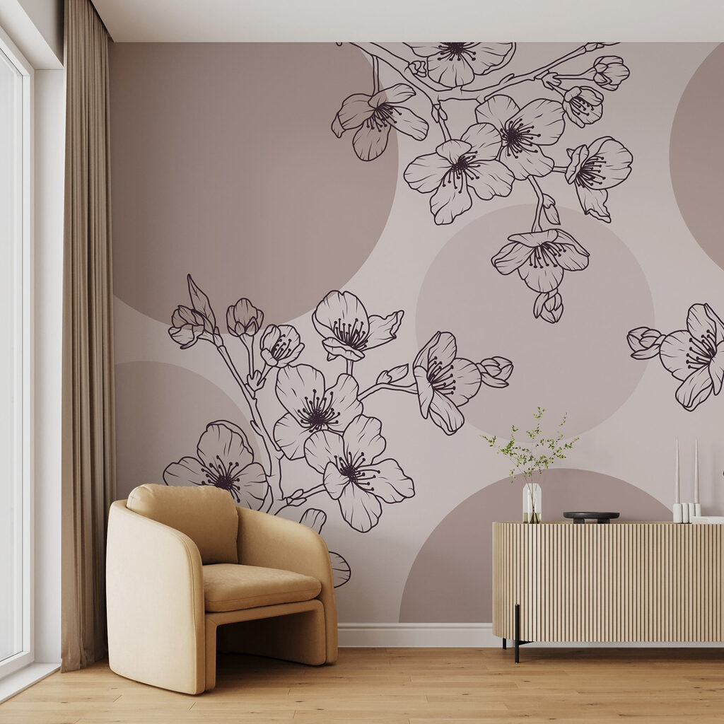 Delicate blossoms in soft hues