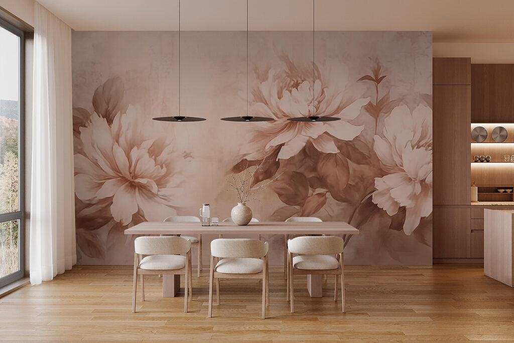 Soft petals in warm tones